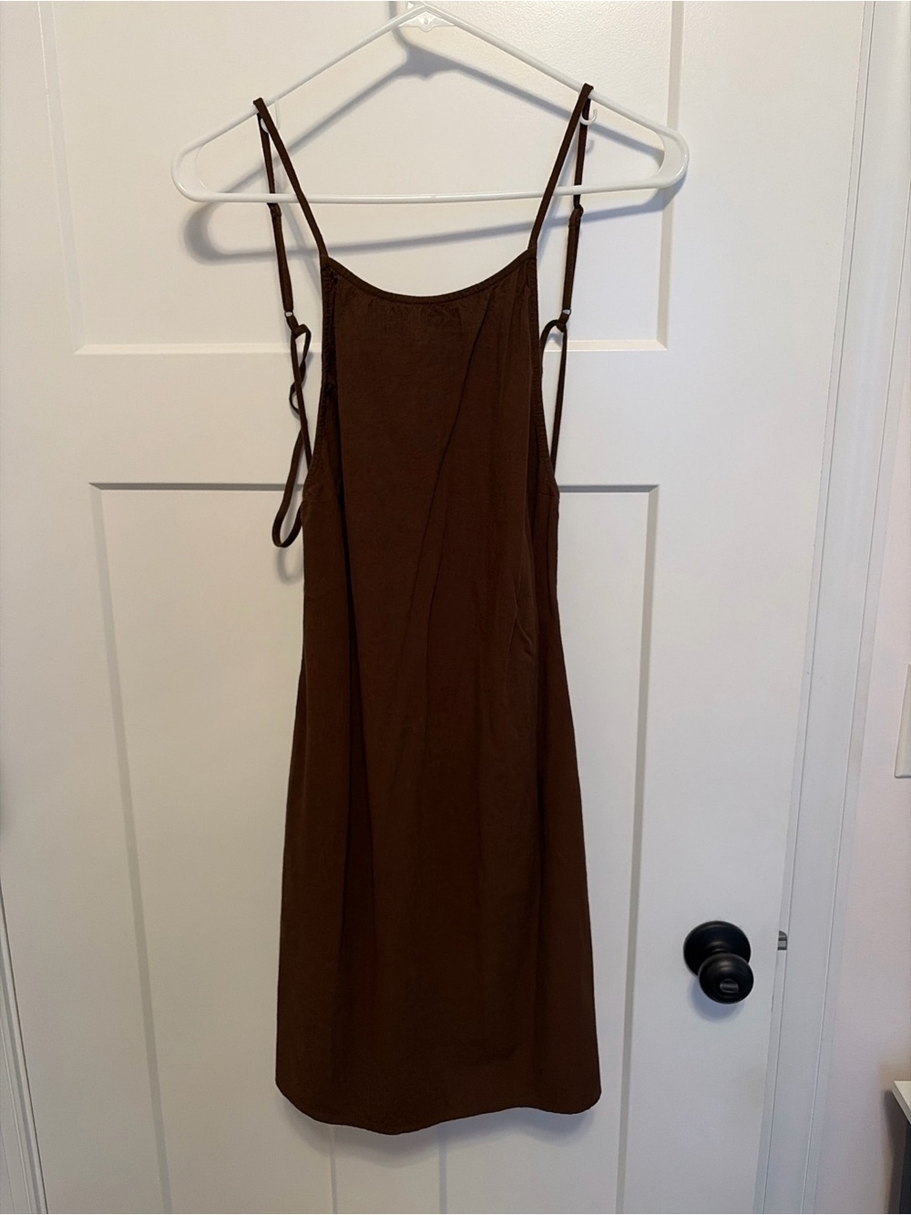 a new day Chocolate Brown Slip Mini Dress with Adjustable Straps